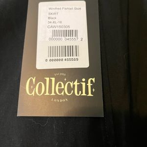 Collectif black Winifred fishtail skirt nwt sz 34-16-xl